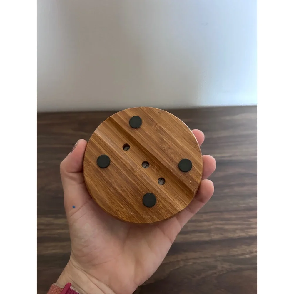 Buff City Soap Shave Bar 3.5oz Narcissist with Round Wooden Draining Soap Dish
